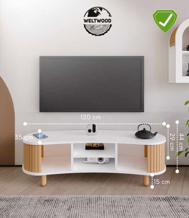 Hanah Home Soporte para TV Tokyo Blanco y Natural